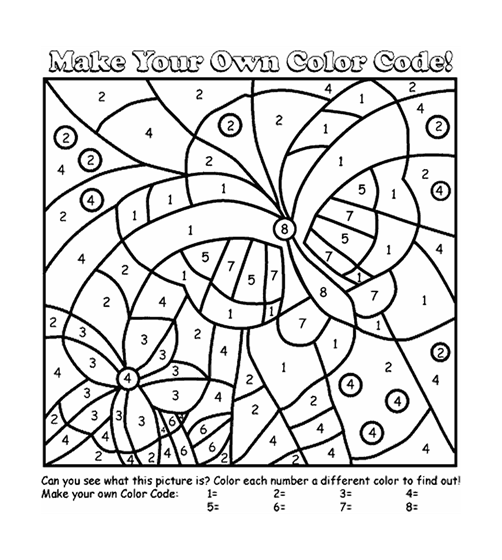 Butterfly Color by Number Coloring Page  crayola.com